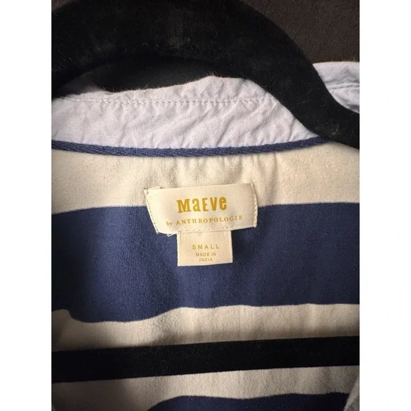 Maeve Anthropologie Puff-Sleeve Polo Top Size Small - Picture 6 of 8